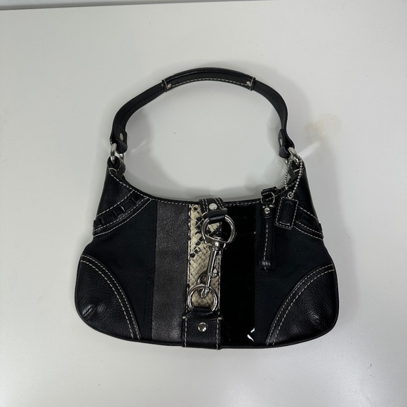 Authentic Coach Mini Hobo Black Buckle Shoulder Bag Y2K Vintage 10287 - Picture 1 of 15